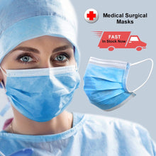 Load image into Gallery viewer, 3 Ply 50 Pack Disposable Surgical Face Mask